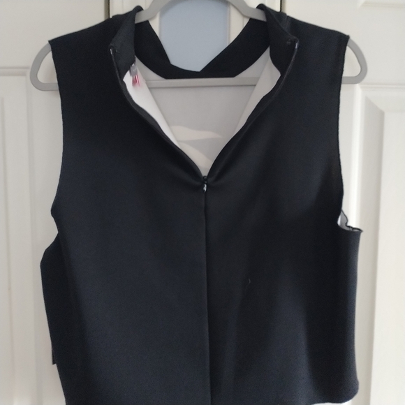 Vince Camuto Glacier Dream Black Sleeveless Top L - Picture 6 of 11